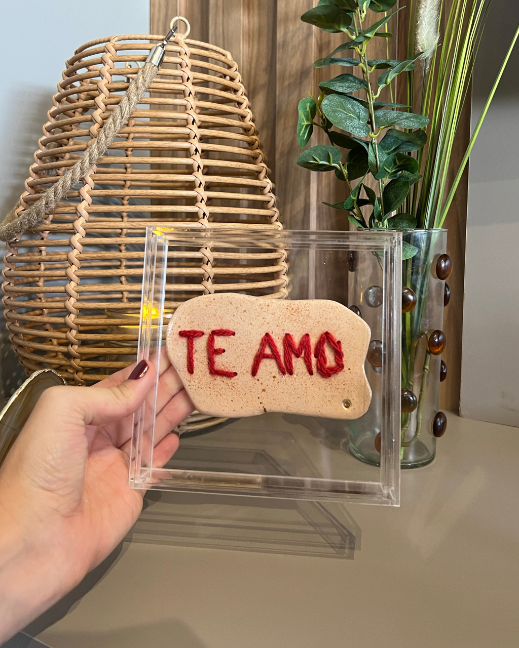 Quadro em Acrílico "Te amo - 15x15 cm"