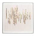 Quadro Abstrato Golden Texture - 100x100cm